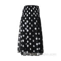 Geplooide chiffon rok voor dames